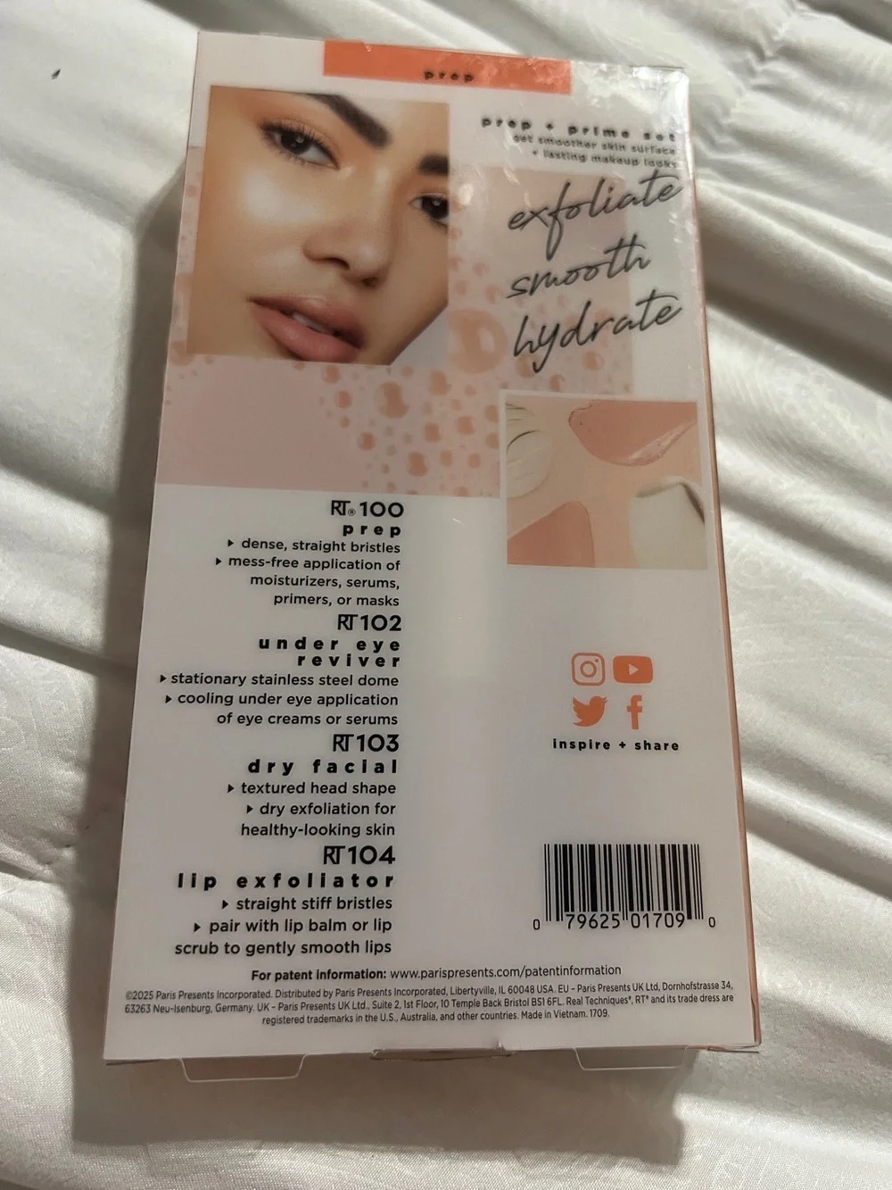 Real Techniques Prep + Prime Brush Set in Rose Gold and Pink